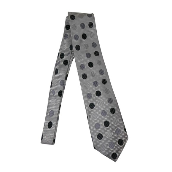 Emilio Ponti Polka Dot Pattern 100% Silk Men’s Neck Tie - Picture 3 of 10